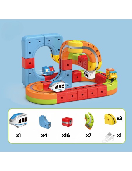 Magnetische Schwebebahn 32-tlg. WOOPIE – Spielzeug für Kinder