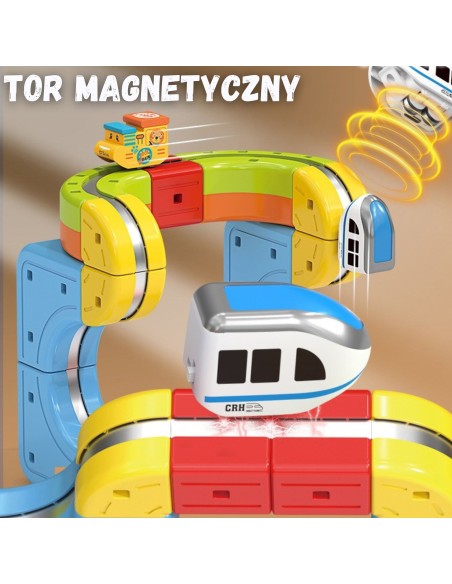 Magnetinis sklandantis bėgių kelias 18 el. WOOPIE – edukacinis DIY žaislas