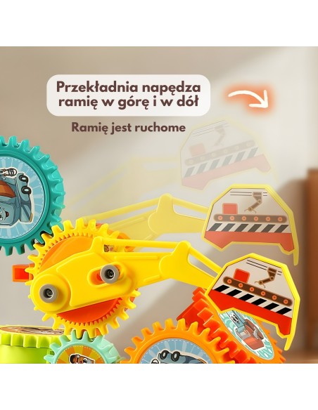 WOOPIE Interaktywne Klocki Zębatki 18 el. - Edukacyjna Zabawka