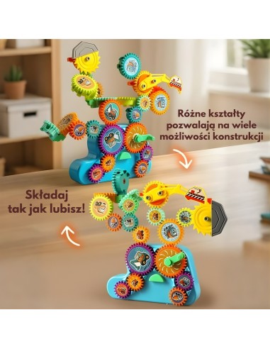WOOPIE Interactive Gear Blocks 18 pcs - Educational Toy