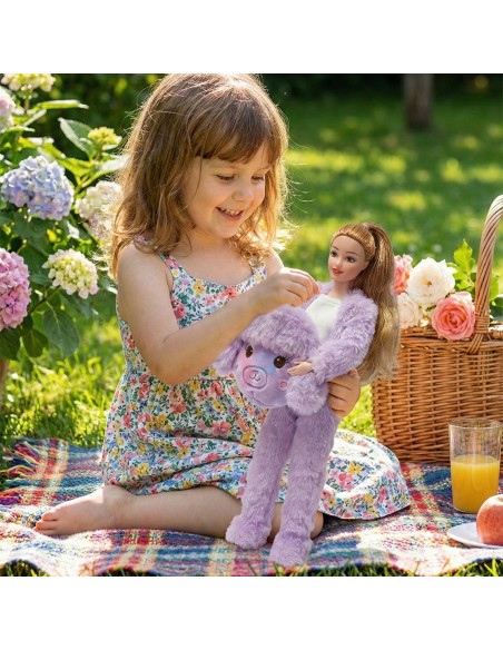 Emily Doll in Furry Purple Outfit - WOOPIE ROYAL, Fashionable Fun