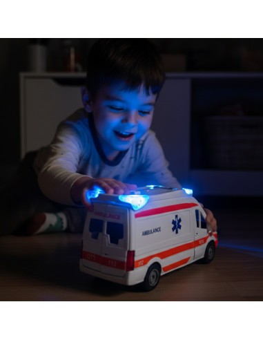 Karetka Pogotowia Ambulans Woopie – zabawka z dźwiękiem i światłem