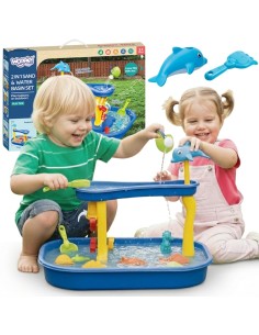 WOOPIE Water Table Dolphin Waterfall 11 pcs - Outdoor Fun