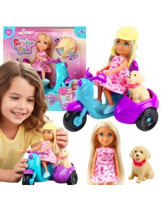Ankiki doll with dog and scooter creative play set WOOPIE