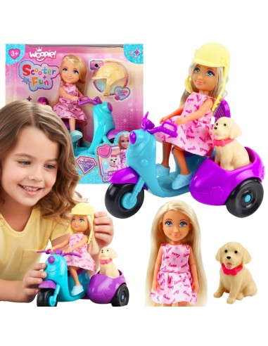 Ankiki doll with dog and scooter creative play set WOOPIE