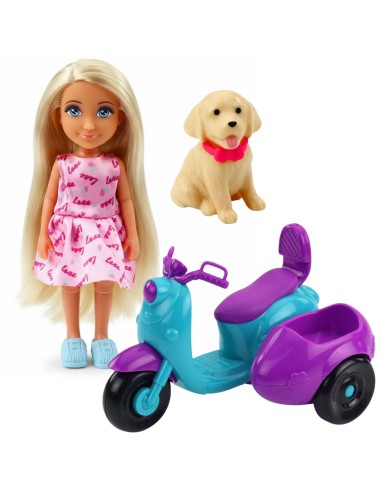 Ankiki doll with dog and scooter creative play set WOOPIE