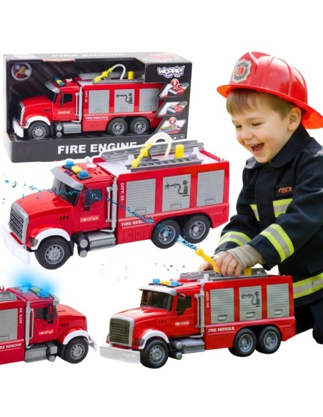 Fire Truck with Water, Lights and Sounds Interactive Toy Woopie