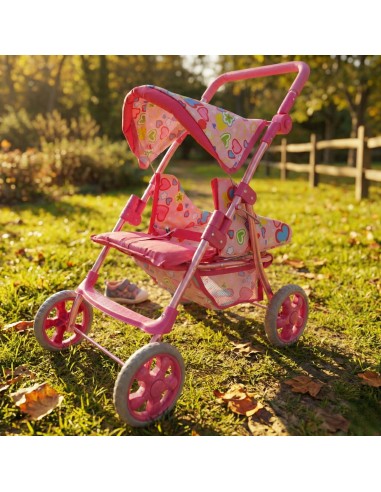 WOOPIE ROYAL Doll Stroller Colorful Hearts - Stroller