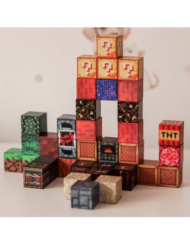 Magnetinės kaladėlės Cube 63 el. – kūrybingas žaidimas vaikams 3+ WOOPIE