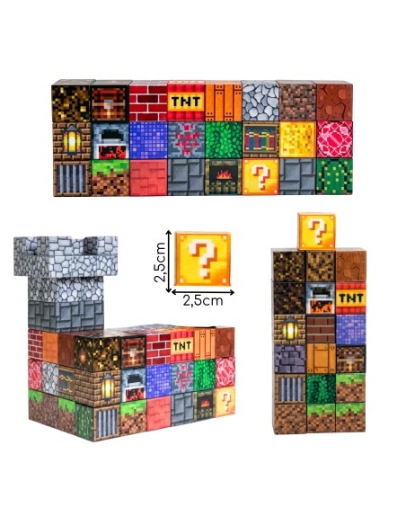 Magnetinės kaladėlės Cube 63 el. – kūrybingas žaidimas vaikams 3+ WOOPIE