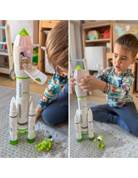 Interaktyvi kosminė raketa su dūmo efektu ir garsu – Woopie