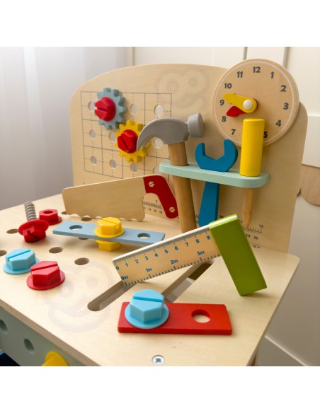 Medinis dirbtuvių stalas TOOKY TOY – 48 įrankiai