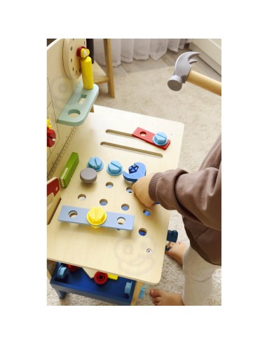 Medinis dirbtuvių stalas TOOKY TOY – 48 įrankiai