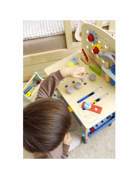 Medinis dirbtuvių stalas TOOKY TOY – 48 įrankiai
