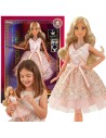 Puppe Lily 30 cm Woopie – rosa Ballkleid aus Tüll + Schmuck