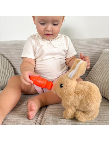 WOOPIE Króliczek Pluszak Interaktywny z Marchewką - Beżowy