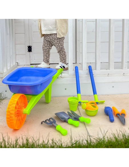 WOOPIE Gartenkarre-Set „Kleiner Gärtner“ – 13 Teile – Fun!