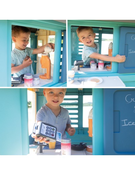 SMOBY Domek Ogrodowy Lodziarnia Sweety Corner - Zabawka dla Dzieci