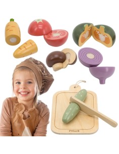 Drewniany Zestaw do Krojenia Warzyw na Rzepy Viga - Edukacyjna Zabawka