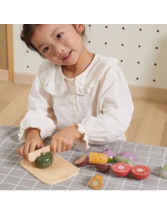 Drewniany Zestaw do Krojenia Warzyw na Rzepy Viga - Edukacyjna Zabawka 2