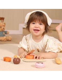 Drewniany Zestaw do Krojenia Chleba i Bułek Viga-PolarB Edukacyjna Gra 2