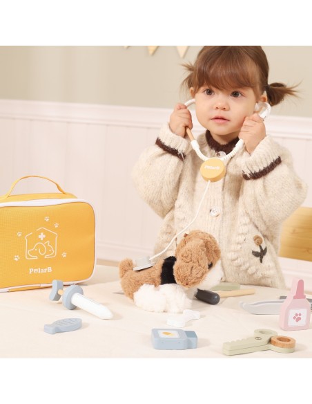 Set Kleiner Tierarzt in PolarB-Tasche Viga – Medizin-Accessoires 12-tlg.