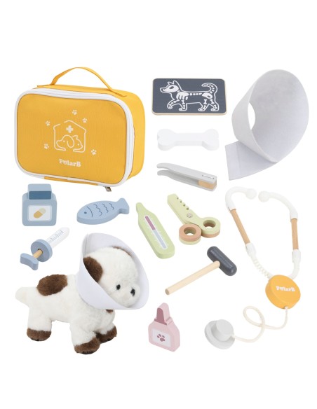 Set Kleiner Tierarzt in PolarB-Tasche Viga – Medizin-Accessoires 12-tlg.