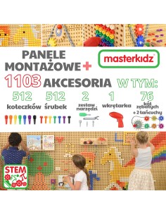MASTERKIDZ- Modułowa Tablica Ścienna STEM Zestaw Edukacyjny 120x80 2
