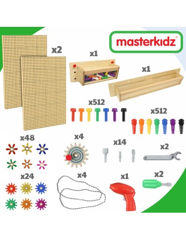 MASTERKIDZ- Modułowa Tablica Ścienna STEM Zestaw Edukacyjny 120x80