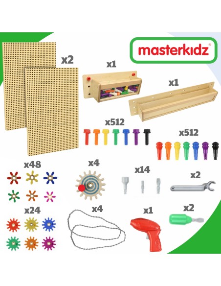 MASTERKIDZ- Modułowa Tablica Ścienna STEM Zestaw Edukacyjny 120x80