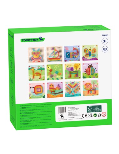 Pin Puzzle Mosaic Creative Game for Kids Tooky Toy