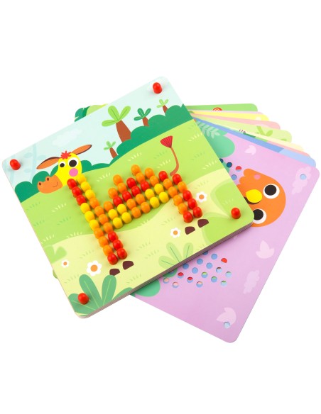 Pin Puzzle Mosaic Creative Game for Kids Tooky Toy