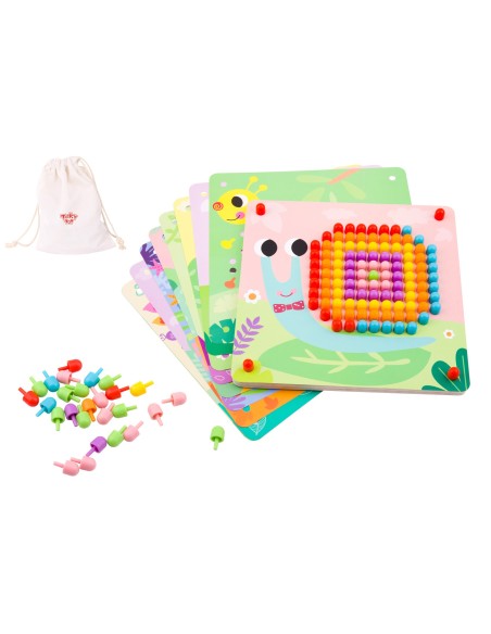 Pin Puzzle Mosaic Creative Game for Kids Tooky Toy