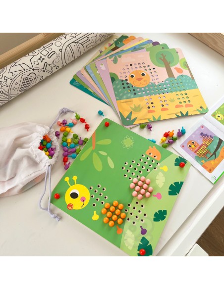 Pin Puzzle Mosaic Creative Game for Kids Tooky Toy