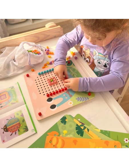 Pin Puzzle Mosaic Creative Game for Kids Tooky Toy