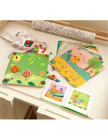 Pin Puzzle Mosaic Creative Game for Kids Tooky Toy