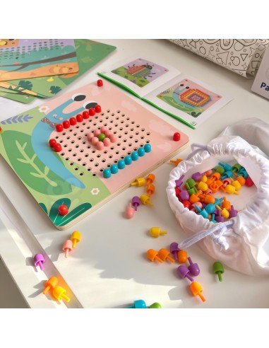 Pin Puzzle Mosaic Creative Game for Kids Tooky Toy