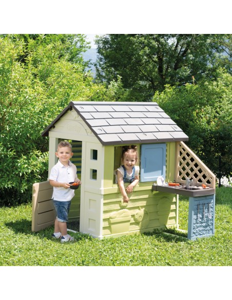 PRETTY house with SMOBY kitchen - creative fun and safety in the garden
