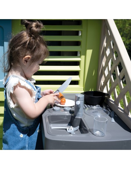 PRETTY house with SMOBY kitchen - creative fun and safety in the garden