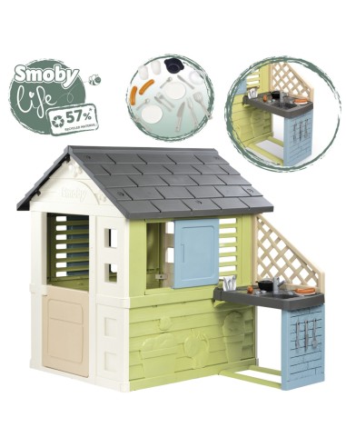 PRETTY house with SMOBY kitchen - creative fun and safety in the garden