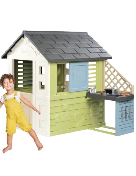 PRETTY house with SMOBY kitchen - creative fun and safety in the garden