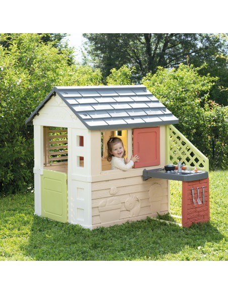 Smoby Nature House with kitchen + 17 accessories for children