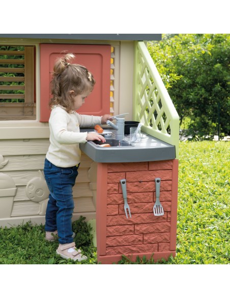 Smoby Nature House with kitchen + 17 accessories for children
