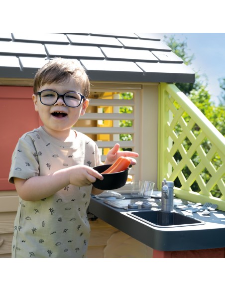 Smoby Nature House with kitchen + 17 accessories for children