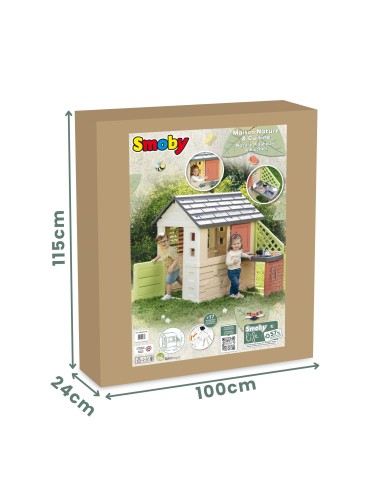 Smoby Nature House with kitchen + 17 accessories for children