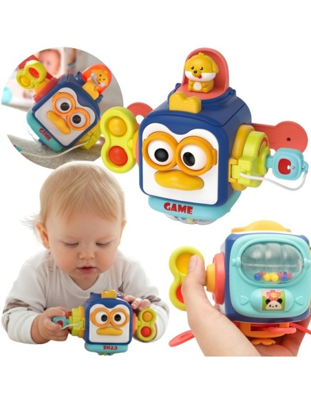 WOOPIE Pingwinek Montessori Piłka Sensoryczna 6w1 - Zabawka edukacyjna