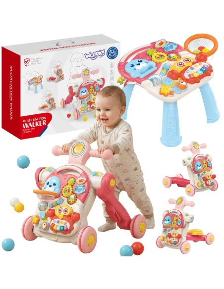 WOOPIE BABY 4in1: stumtuvas, vaikštynė, staliukas, paspirtukas, dviratukas