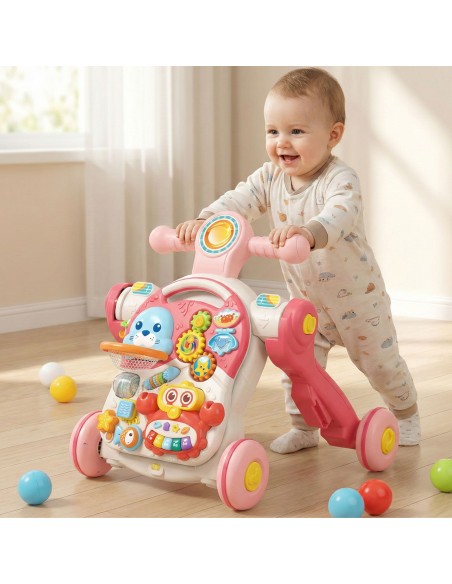 WOOPIE BABY 4in1: stumtuvas, vaikštynė, staliukas, paspirtukas, dviratukas