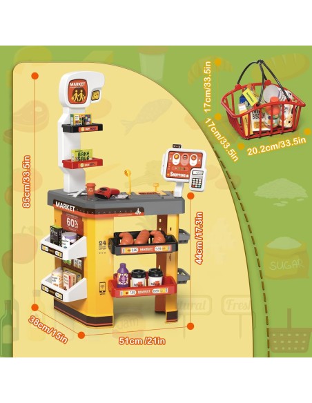 WOOPIE Interaktyvus vaikų supermarketas - žaislinių priedų