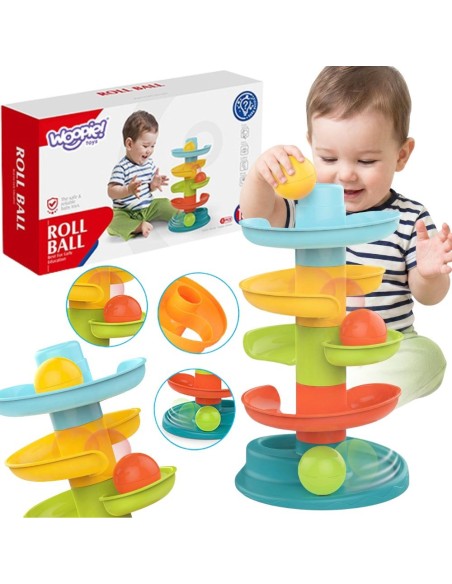 Tor Kulkowy Spirala + 3 Kulki dla dzieci Woopie Baby – zabawa i rozwój